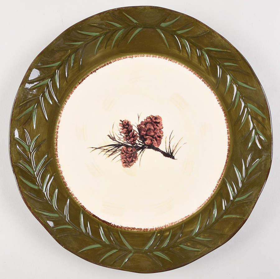Pinecone Dinner Plate by HiEnd Accents-1