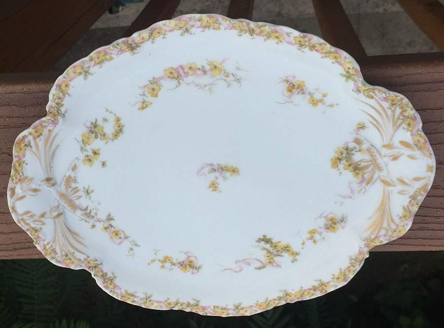 Schleiger 481-3 10" Oval Serving Platter by Haviland-1