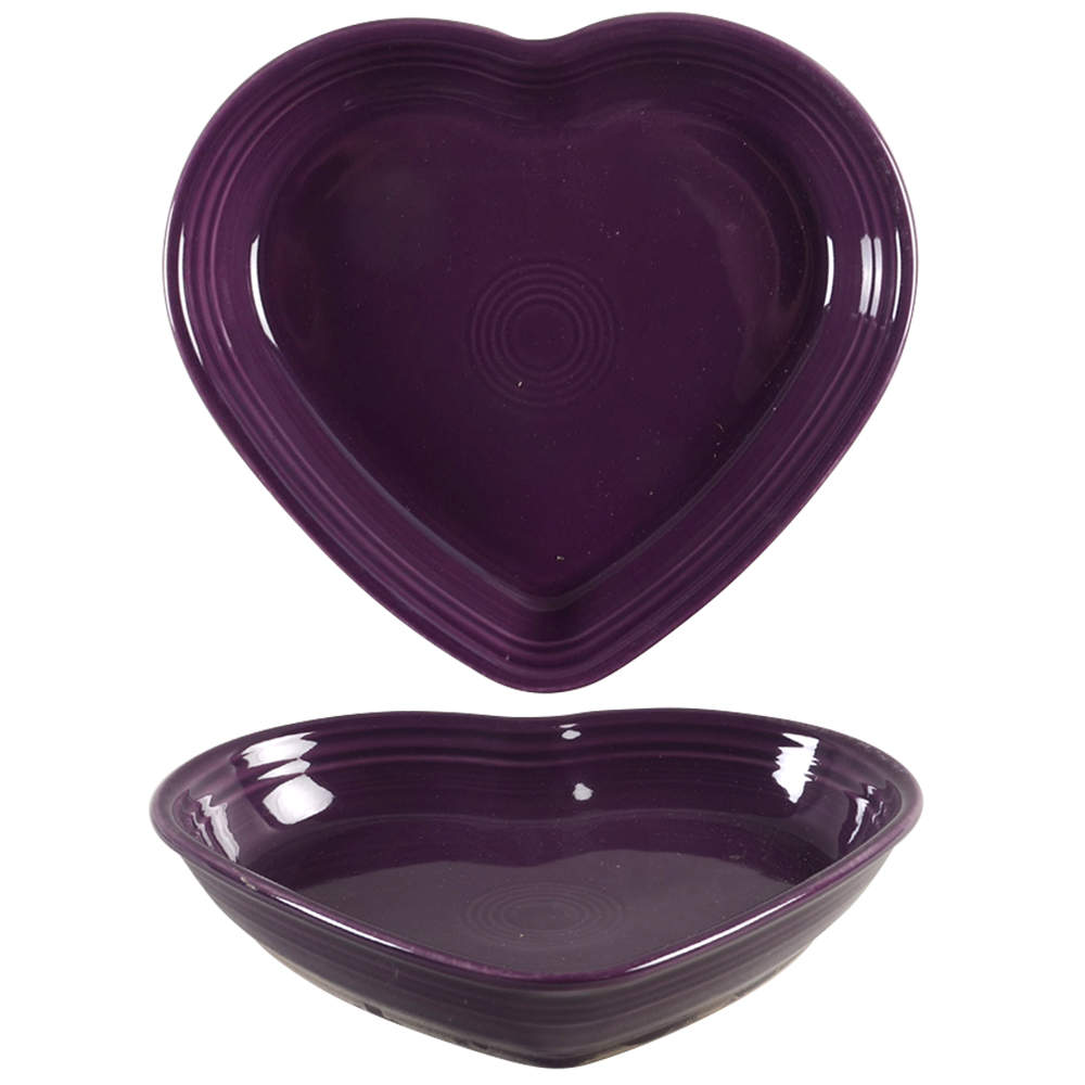 Fiesta Mulberry (Intro 2018) 9" Heart Shaped Bowl by Homer Laughlin -1