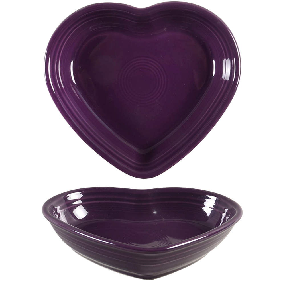 Fiesta Mulberry (Intro 2018) 7" Heart Shaped Bowl by Homer Laughlin -1