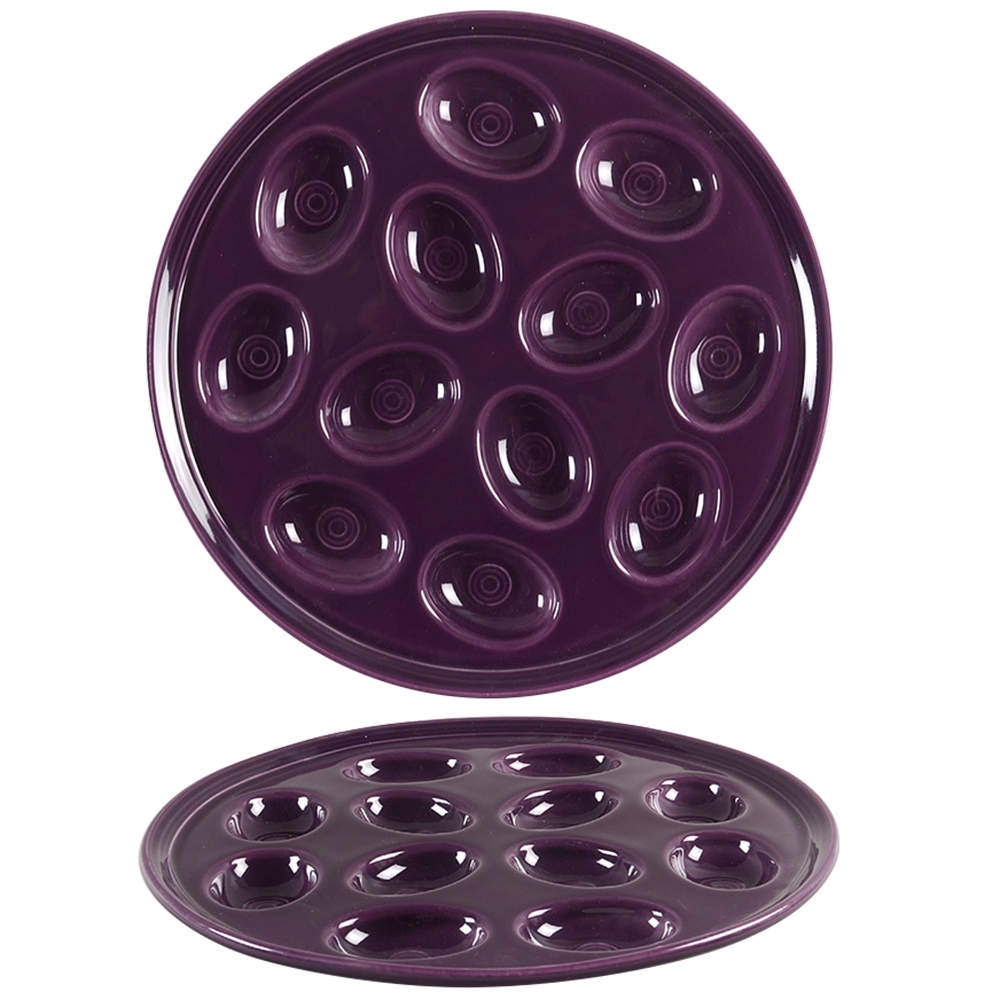 Fiesta Mulberry (Intro 2018) Deviled Egg Plate by Homer Laughlin -1