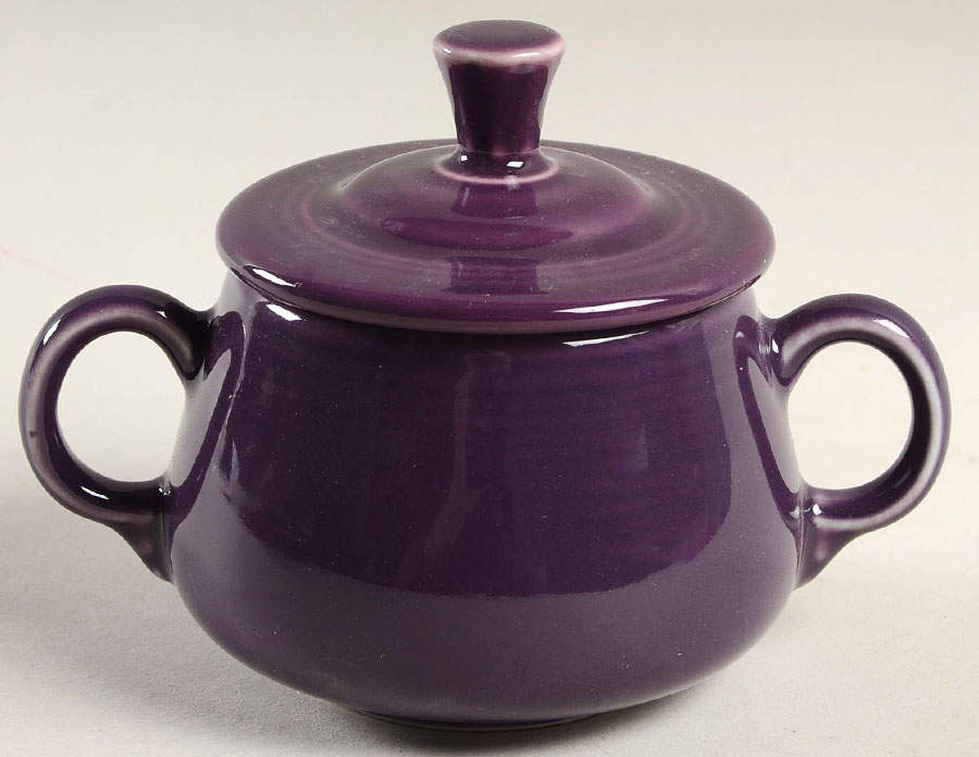 Fiesta Mulberry (Intro 2018) Sugar Bowl & Lid by Homer Laughlin -1