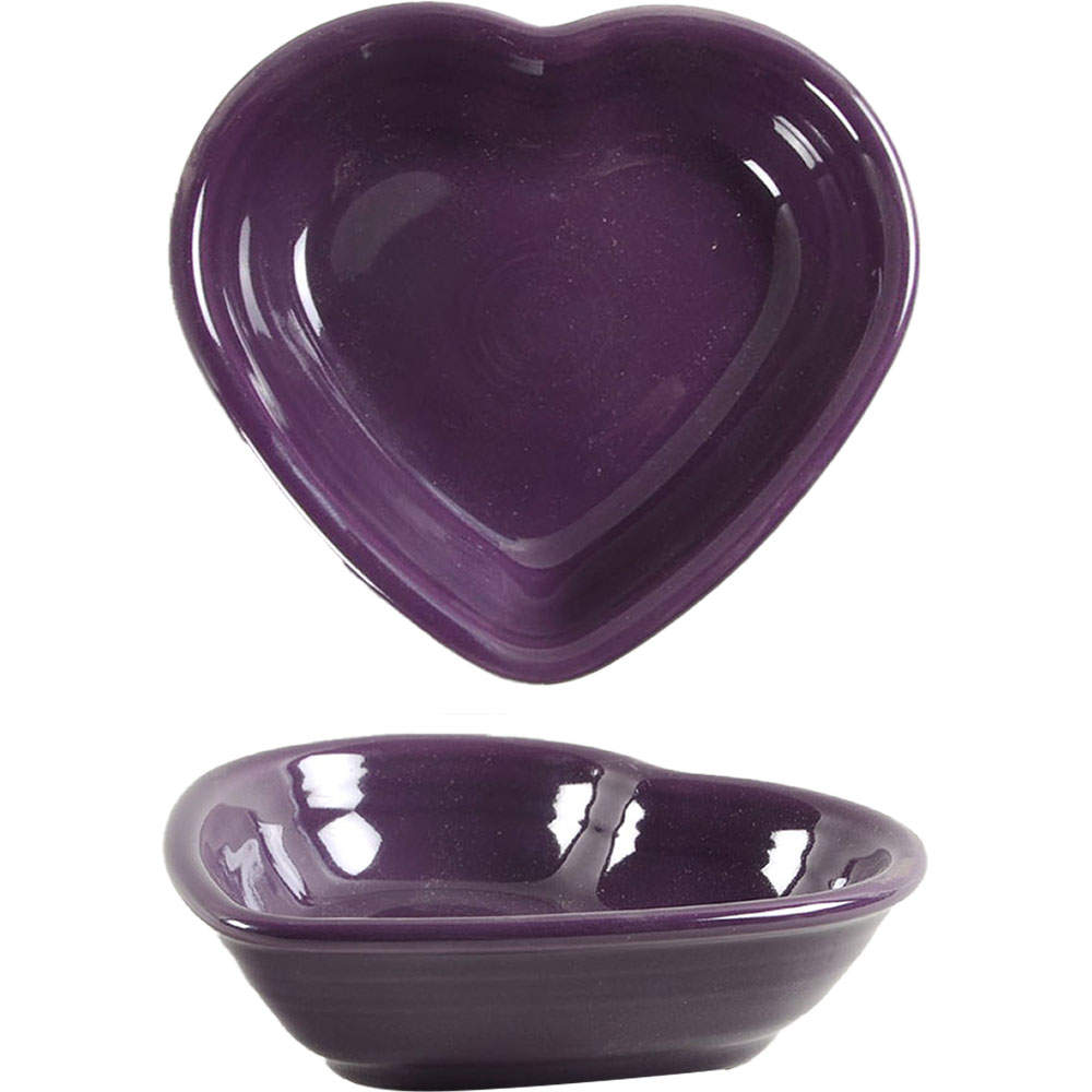Fiesta Mulberry (Intro 2018) 6" Heart Shaped Bowl by Homer Laughlin -1