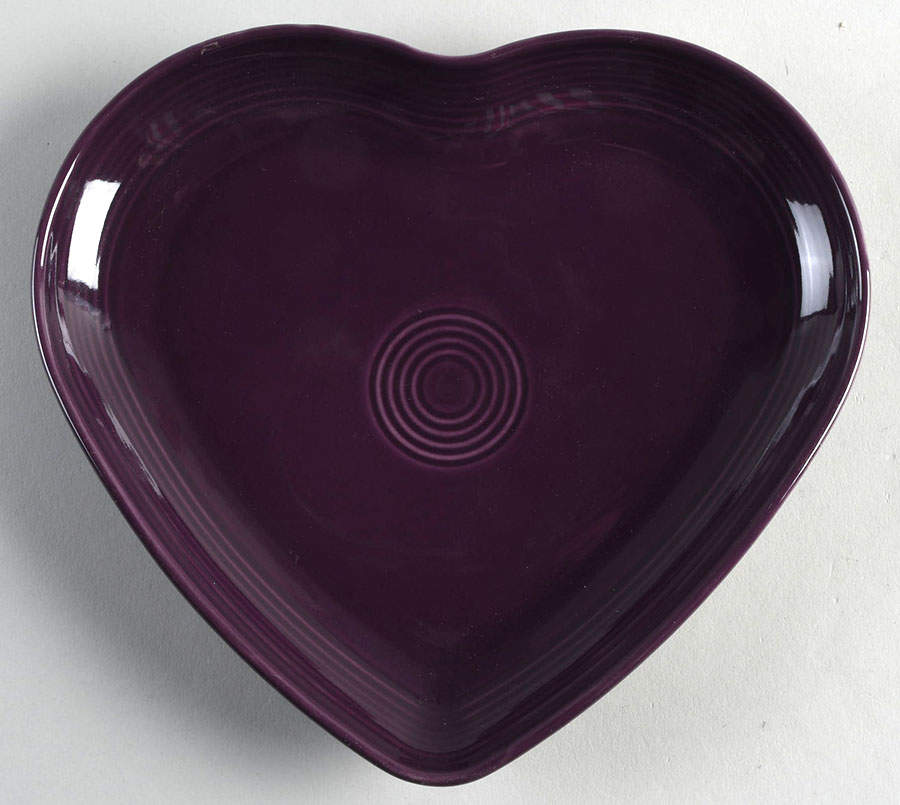 Fiesta Mulberry (Intro 2018) 9" Heart Plate by Homer Laughlin -1