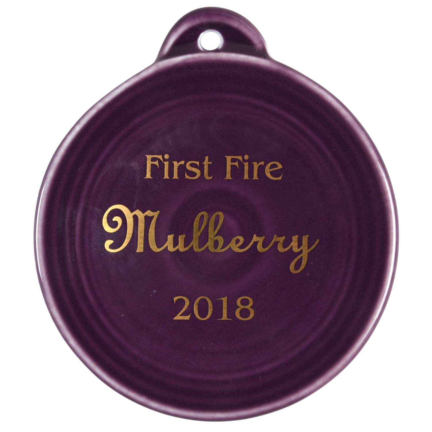 Fiesta Mulberry (Intro 2018) 2018 First Fire Ornament by Homer Laughlin -1