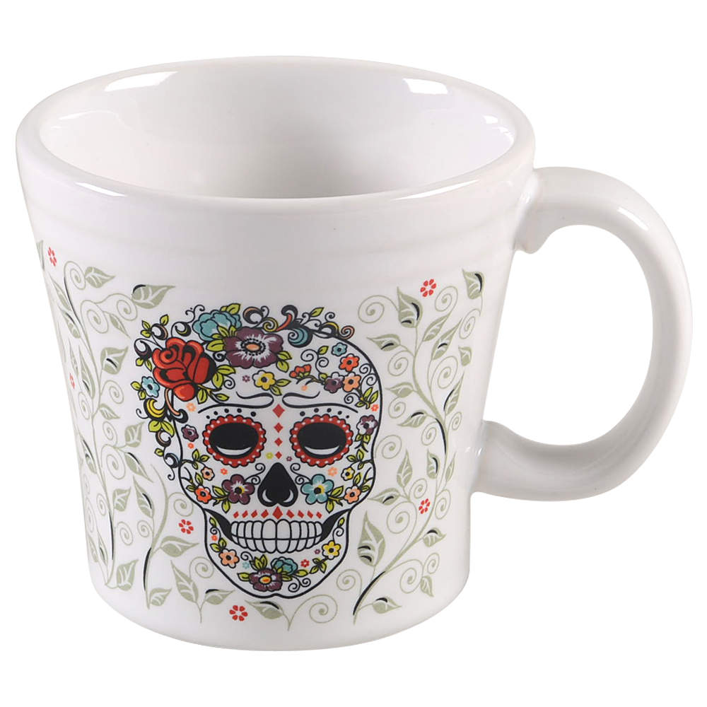 Fiesta Skull and Vine Sugar Tapered Mug by Homer Laughlin -1