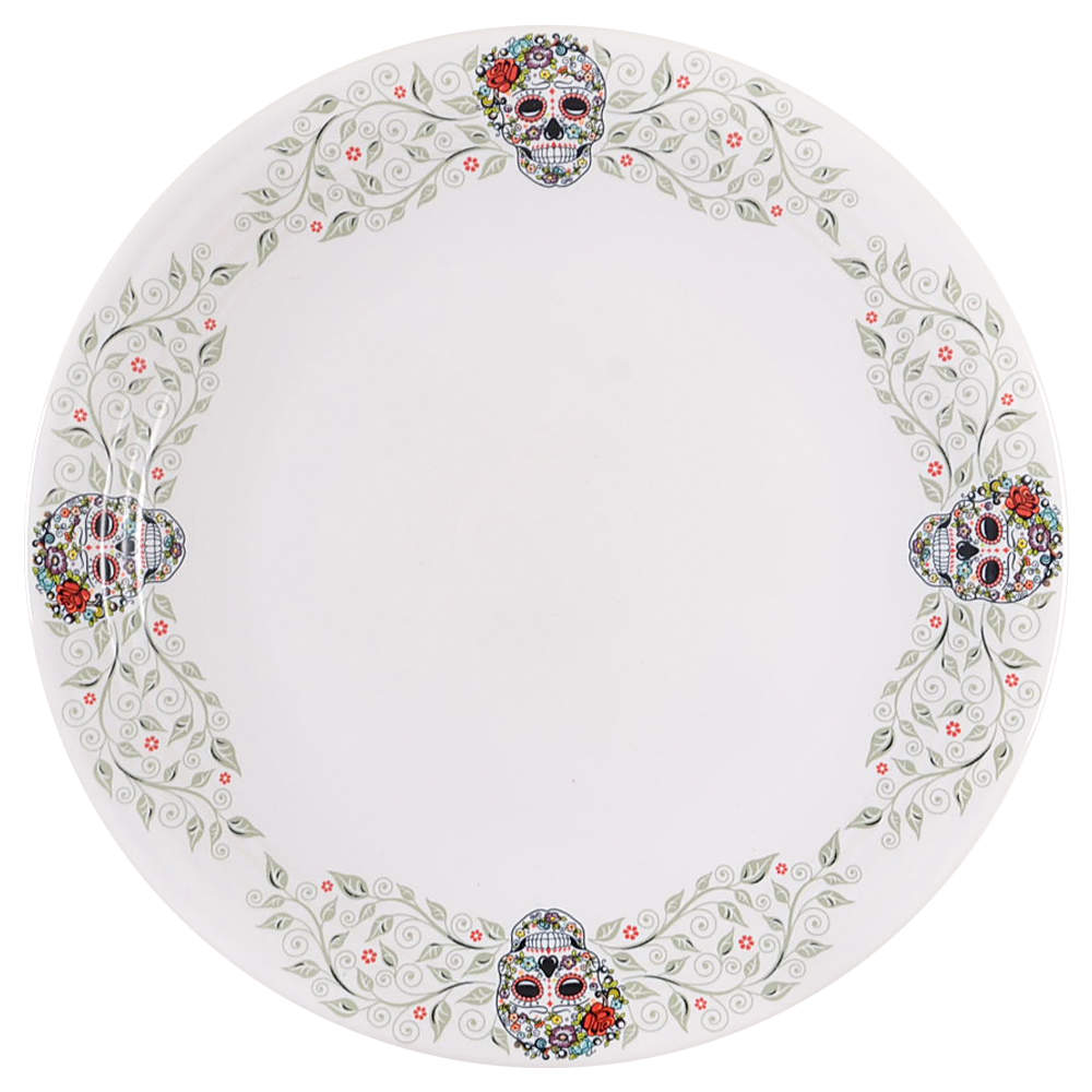 Fiesta Skull and Vine Sugar 11" Chop Plate (Round Platter) by Homer Laughlin -1