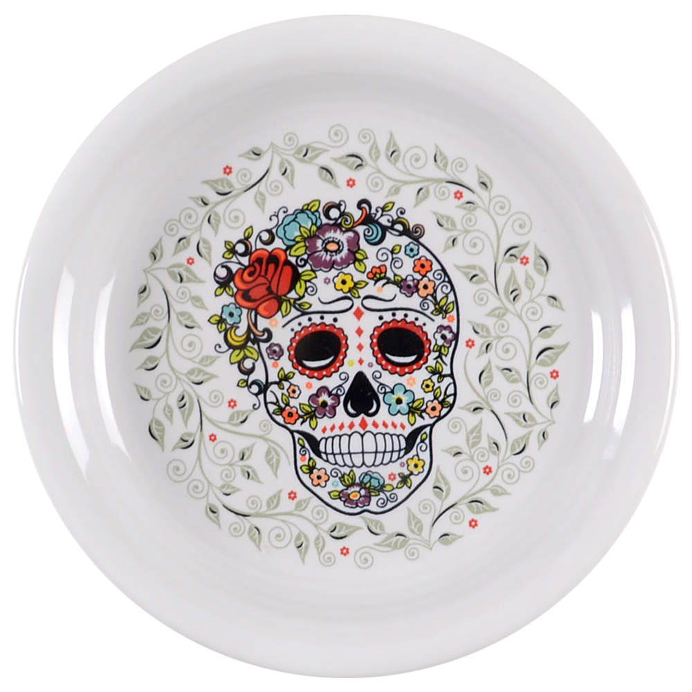 Fiesta Skull and Vine Sugar Appetizer Plate by Homer Laughlin -1