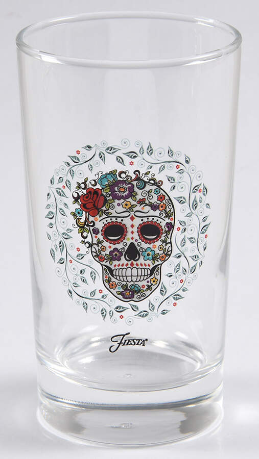 Fiesta Skull and Vine Sugar Glassware Juice by Homer Laughlin -1