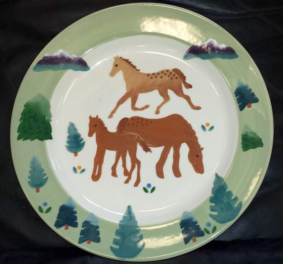 High Country Horses Dinner Plate by Hartstone-1