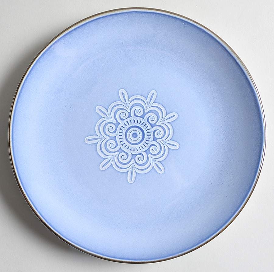 Medallion Blue Dinner Plate by Home Essentials-1