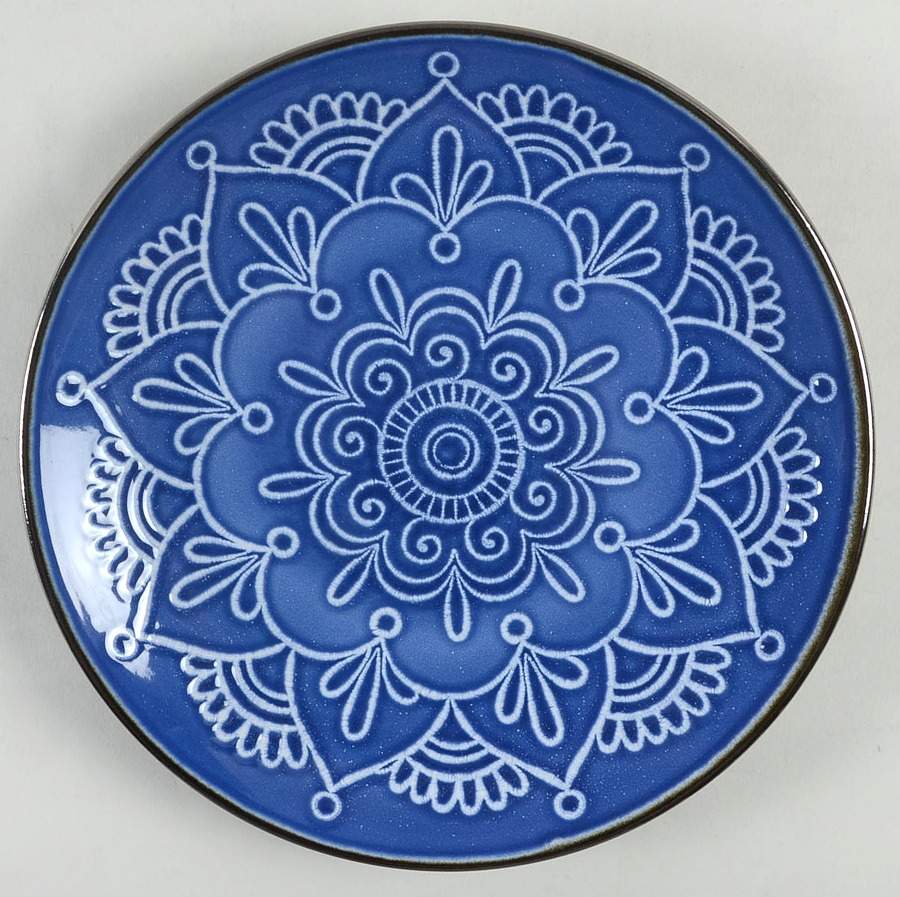 Medallion Blue Salad Plate by Home Essentials-1