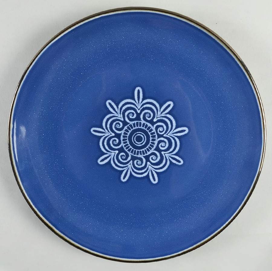Medallion Blue Dinner Plate by Home Essentials-1