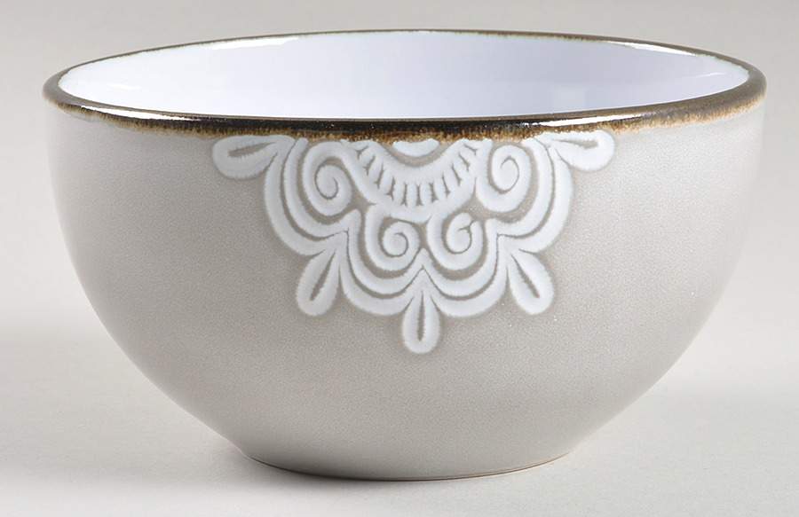 Medallion Grey Soup/Cereal Bowl by Home Essentials-1