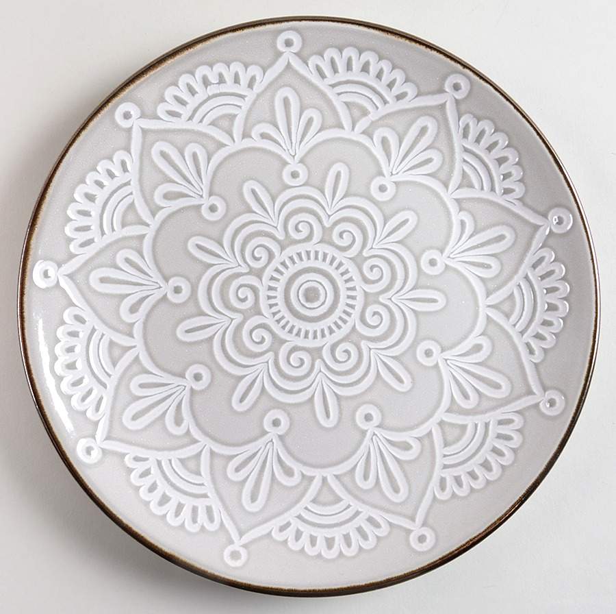 Medallion Grey Dinner Plate by Home Essentials-1