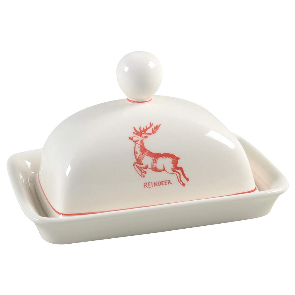 Vintage Christmas 1/4 Lb Covered Butter by Home Essentials-1