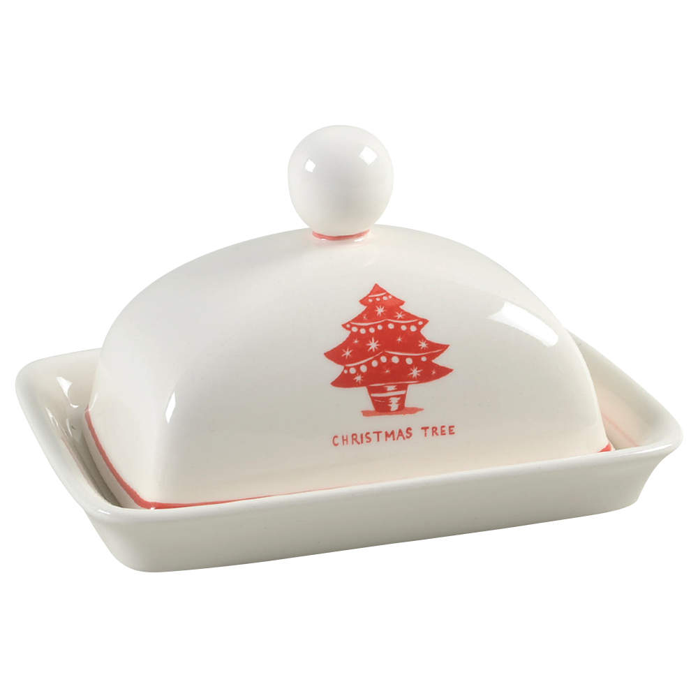 Vintage Christmas 1/4 Lb Covered Butter by Home Essentials-1