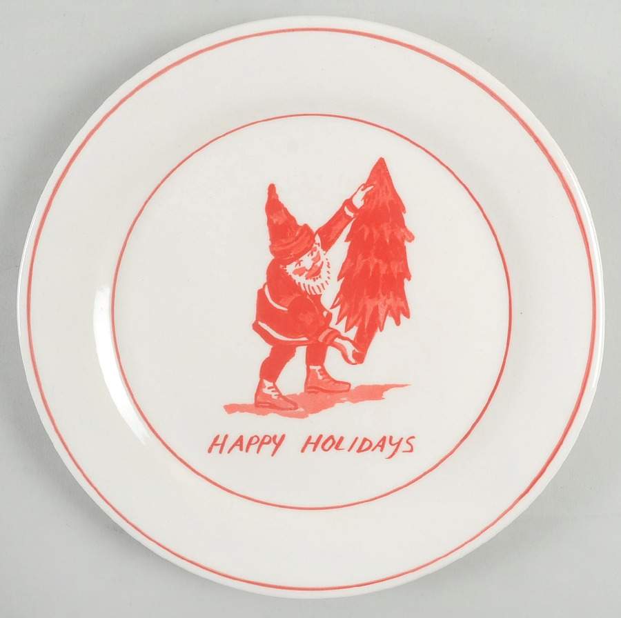 Vintage Christmas Salad/Dessert Plate by Home Essentials-1