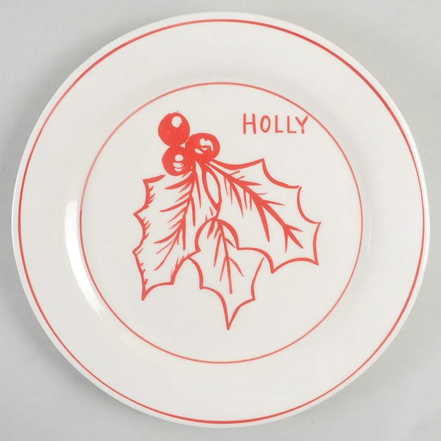 Vintage Christmas Salad/Dessert Plate by Home Essentials-1