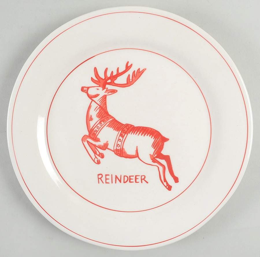 Vintage Christmas Salad/Dessert Plate by Home Essentials-1
