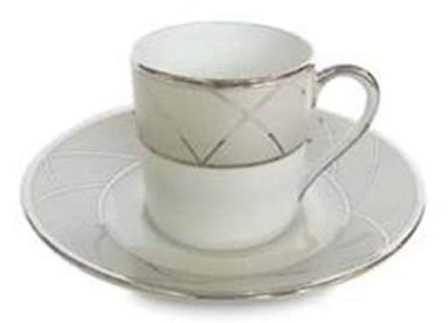 Clair de Lune Bistrot (Microwave Safe) Flat Demitasse Cup & Saucer Set by Haviland-1