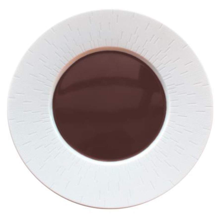 Infini Arc En Ciel Brun Piemont (Brown) Salad/Dessert Plate by Haviland-1