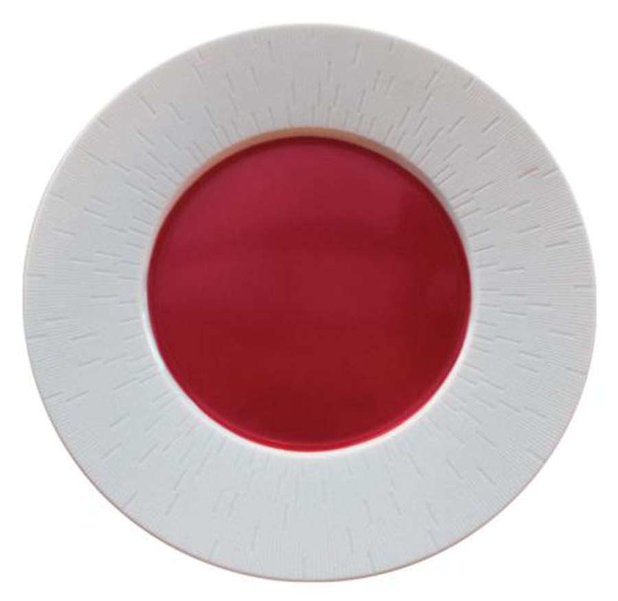 Infini Arc En Ciel Rose Daphnee (Red) Salad/Dessert Plate by Haviland-1