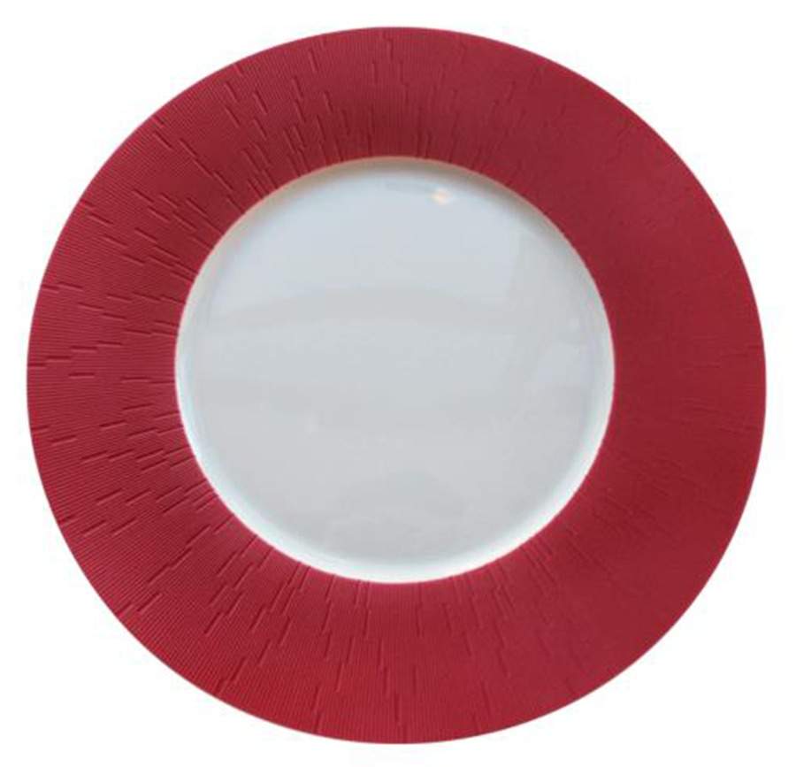 Infini Arc En Ciel Rose Daphnee (Red) Dinner Plate by Haviland-1