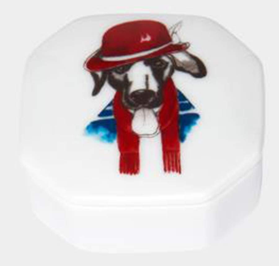 Les Frenchies Square Box with Lid by Haviland-1