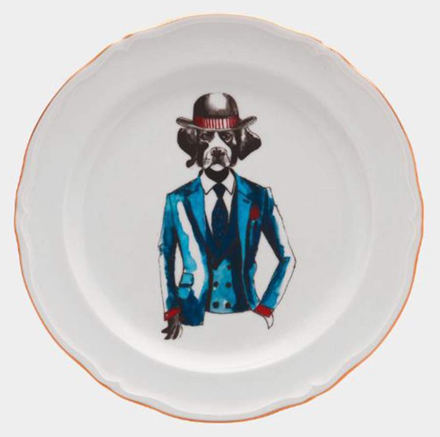 Les Frenchies Salad/Dessert Plate by Haviland-1
