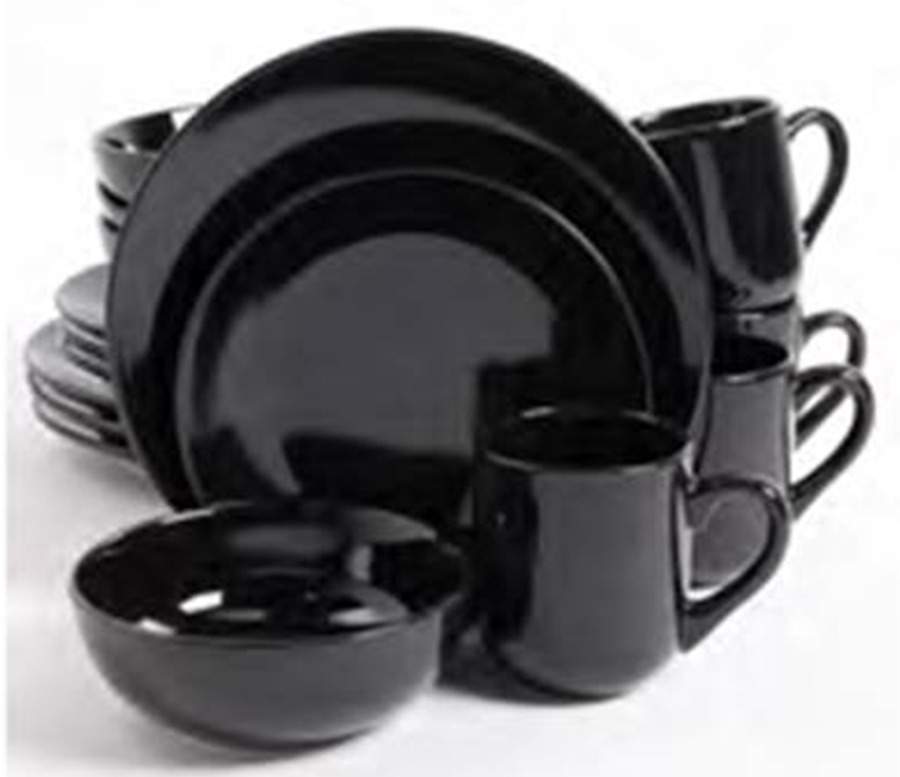 Simplicity Black Dinner Plate by Hd Designs-1