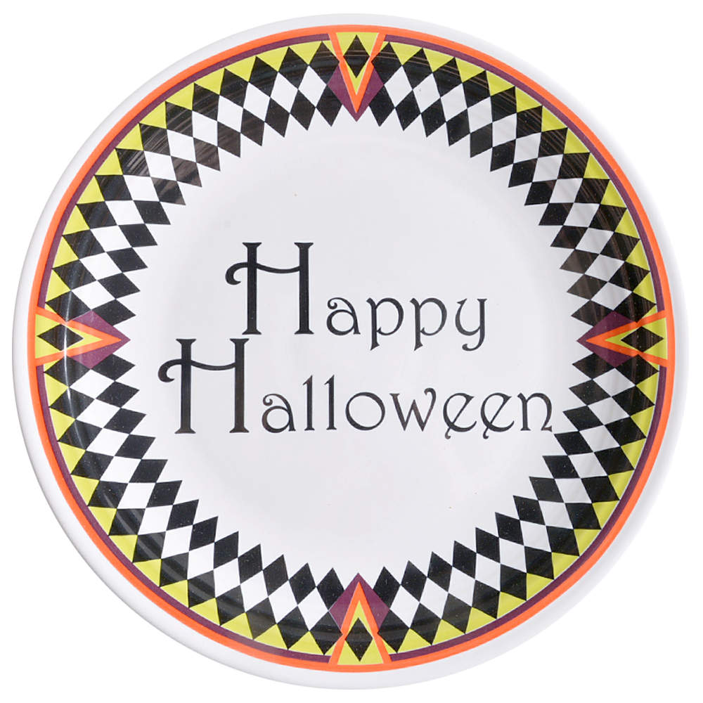 Fiesta Harlequin Happy Halloween 11" Chop Plate (Round Platter) by Homer Laughlin -1