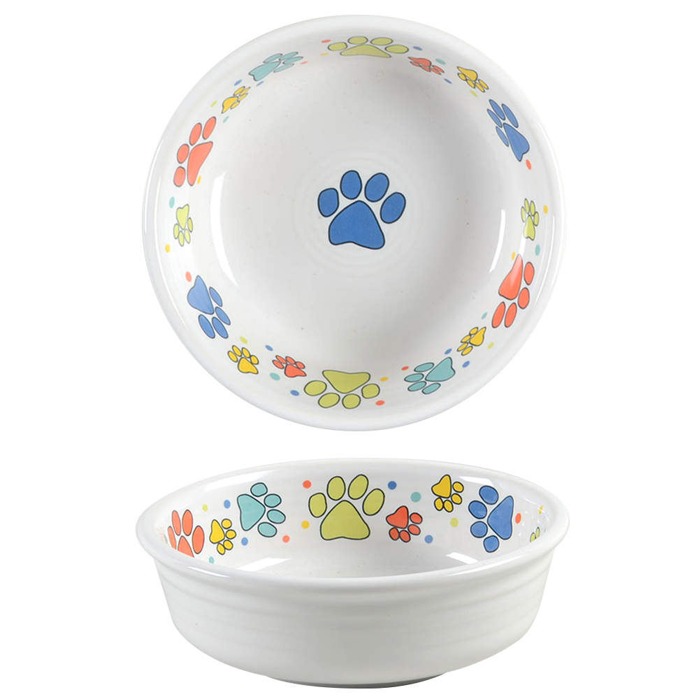 Fiesta Scatter Paw Prints Small Dog Bowl by Homer Laughlin -1