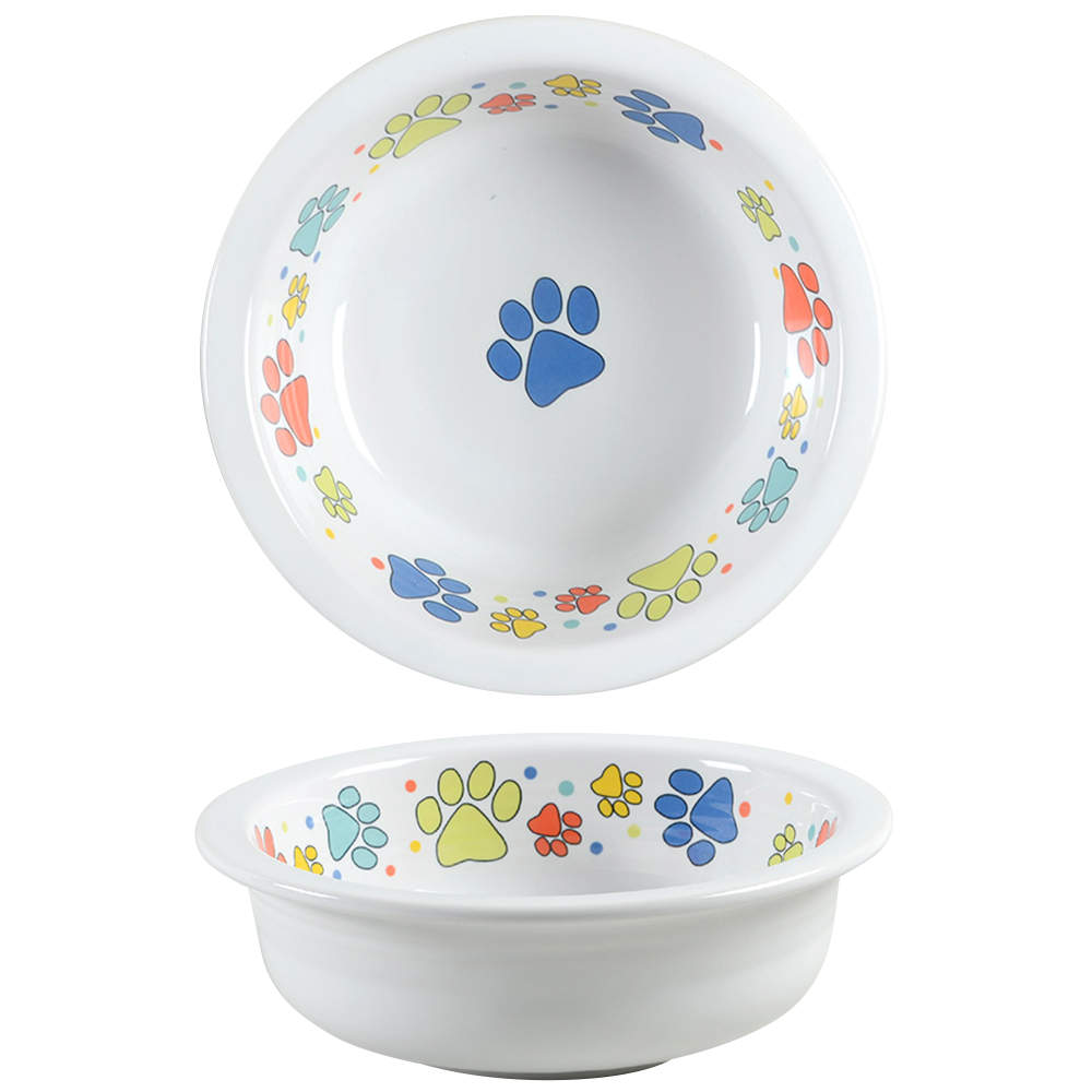 Fiesta Scatter Paw Prints Large Dog Bowl by Homer Laughlin -1