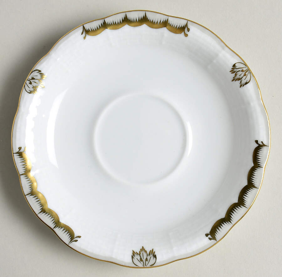 Princess Victoria Gray Saucer by Herend-1