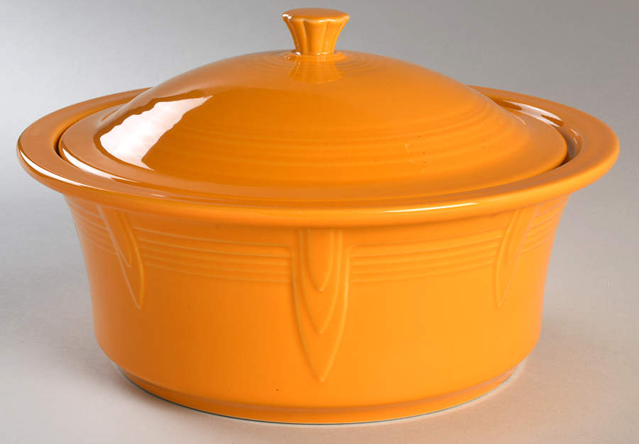 Fiesta Butterscotch (Intro 2020) 2.5 Qt Round Covered Casserole by Homer Laughlin -1
