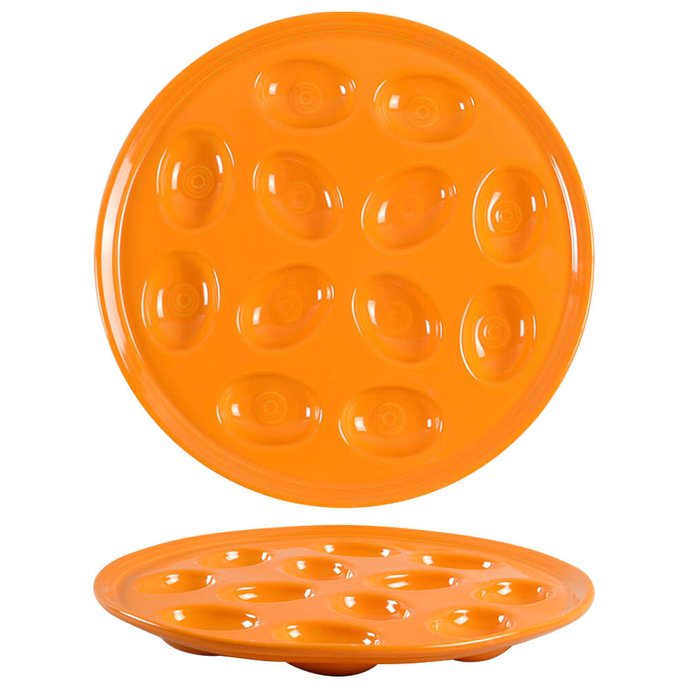 Fiesta Butterscotch (Intro 2020) Deviled Egg Plate by Homer Laughlin -1