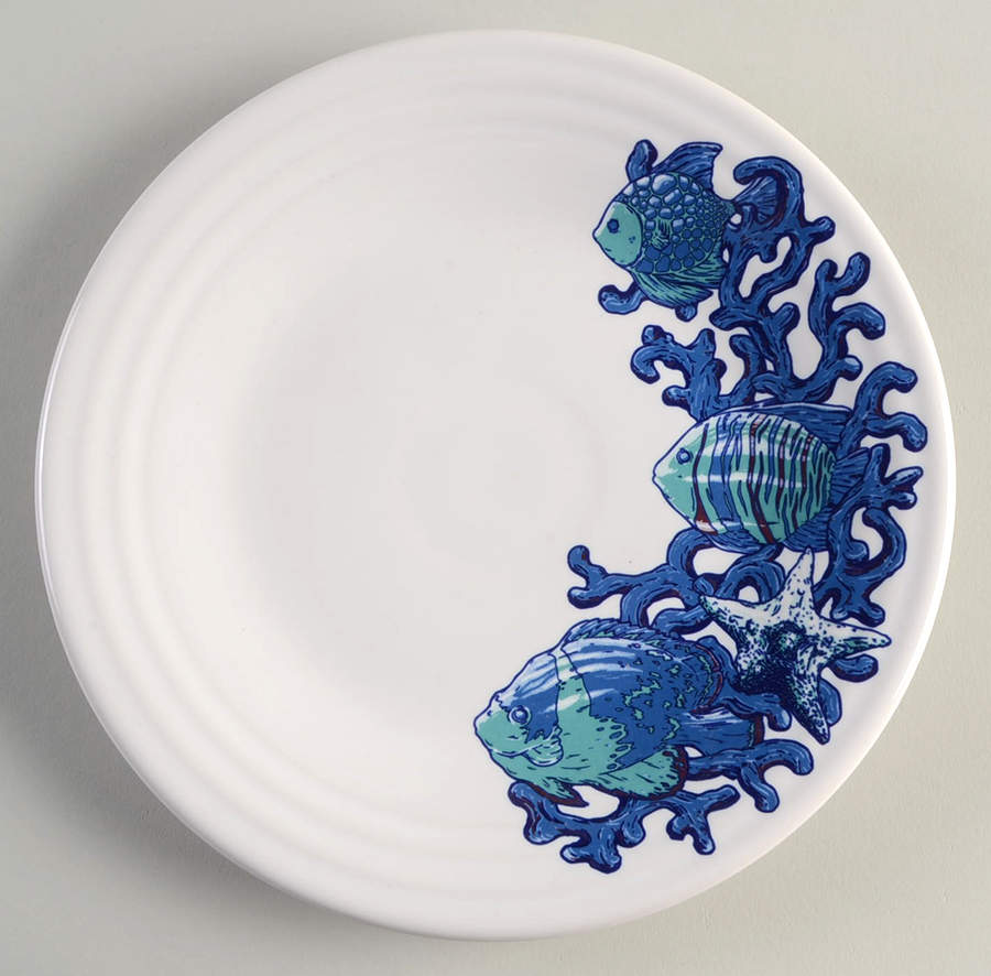 Fiesta Coastal Luncheon Plate by Homer Laughlin -1