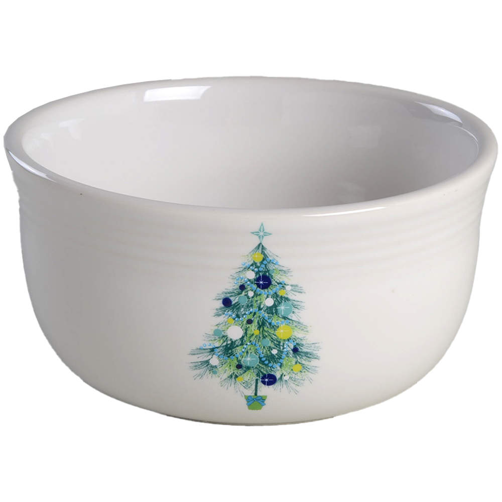 Fiesta Blue Christmas Tree Gusto Bowl by Homer Laughlin -1