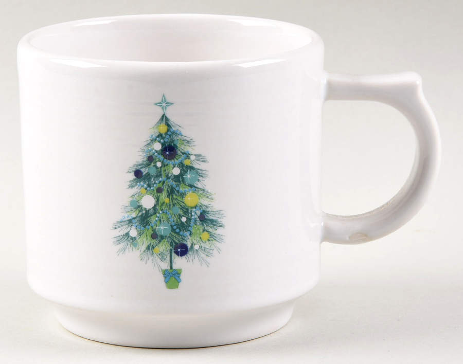 Fiesta Blue Christmas Tree Stackable Mug by Homer Laughlin -1