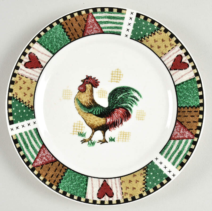 Rustic Rooster Salad Plate by Home Trends-1