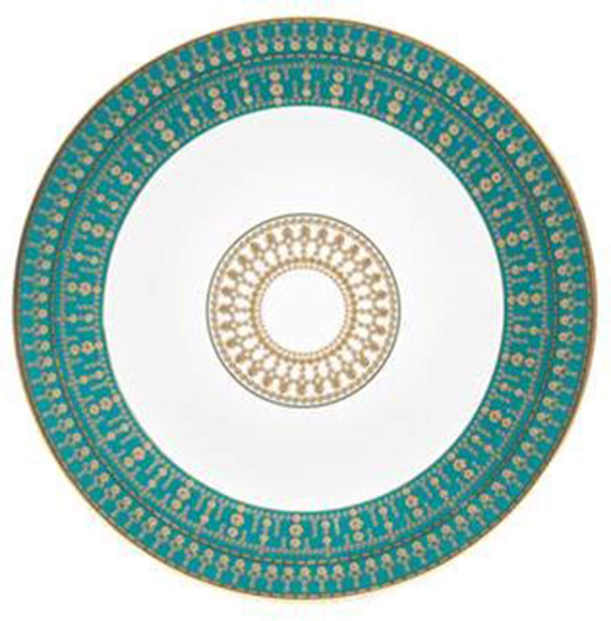 Tiara Peacock Blue Gold Service Plate (Charger) by Haviland-1