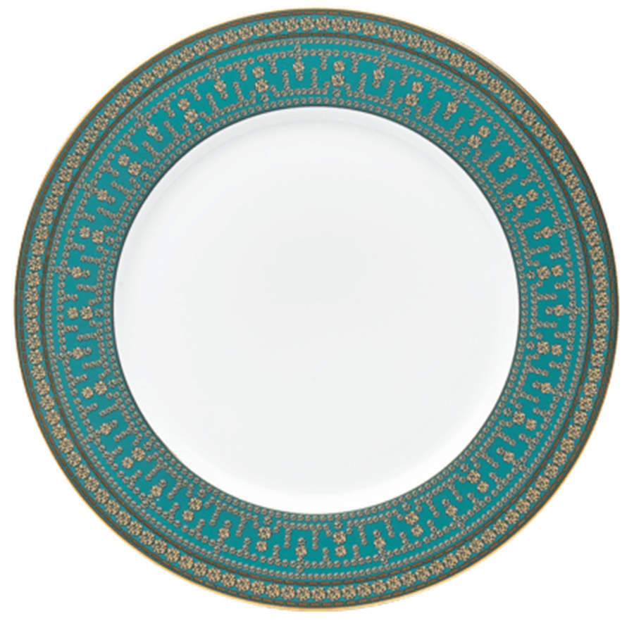 Tiara Peacock Blue Gold Dinner Plate by Haviland-1