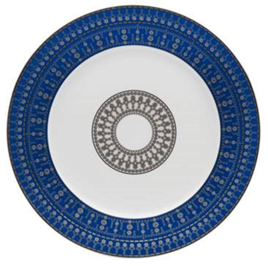 Tiara Peacock Blue Platinum Service Plate (Charger) by Haviland-1