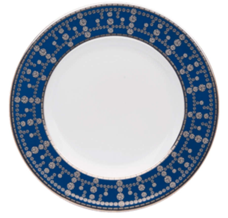 Tiara Peacock Blue Platinum Bread & Butter Plate by Haviland-1