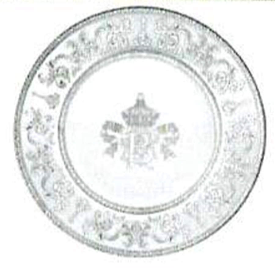 Couronne Imperiale Platinum & Ivory Service Plate (Charger) by Haviland-1