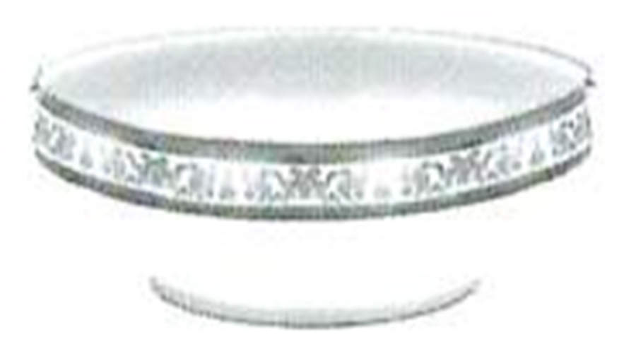 Couronne Imperiale Platinum & Ivory 9" Salad Serving Bowl by Haviland-1