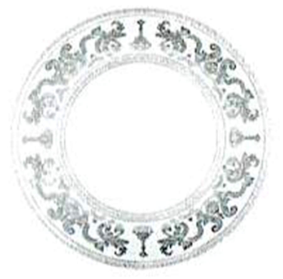 Couronne Imperiale Platinum & Ivory Dinner Plate by Haviland-1