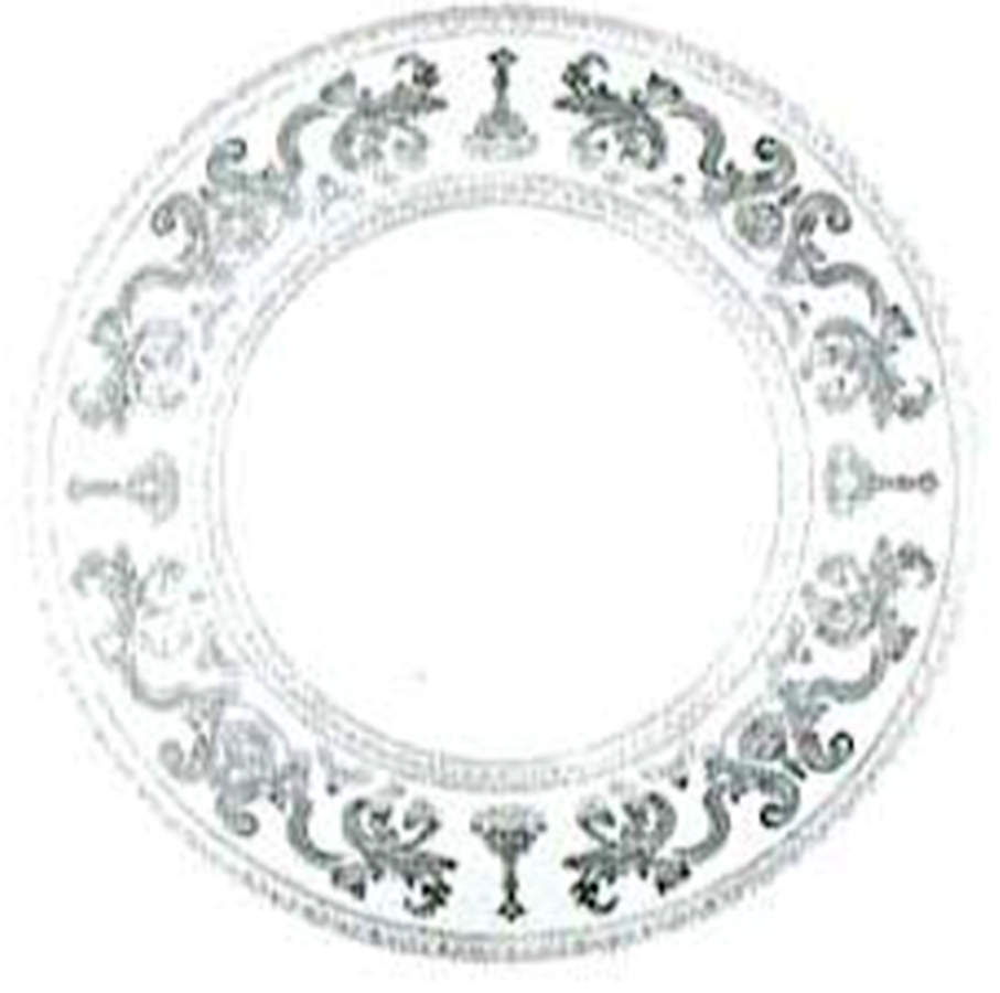 Couronne Imperiale Platinum & Ivory 12" Chop Plate (Round Platter) by Haviland-1