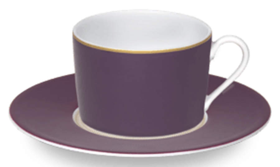 Magnolia Flat Cup & Saucer Set by Haviland-1